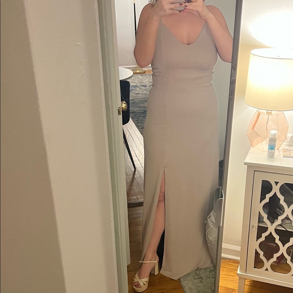 Birdy Grey Jay Dress in Crepe Taupe